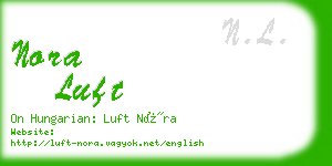 nora luft business card